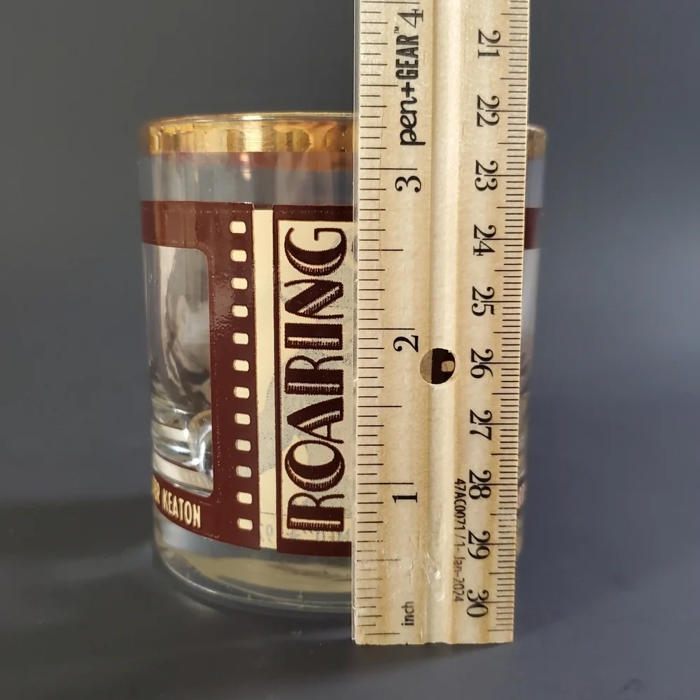HouzeArt Roaring Twenties Cinema Movie Film Star Highball Glass Vintage 70s